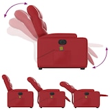 thumbnail of vidaXL Massagesessel mit Aufstehhilfe Elektrisch Rot Kunstleder