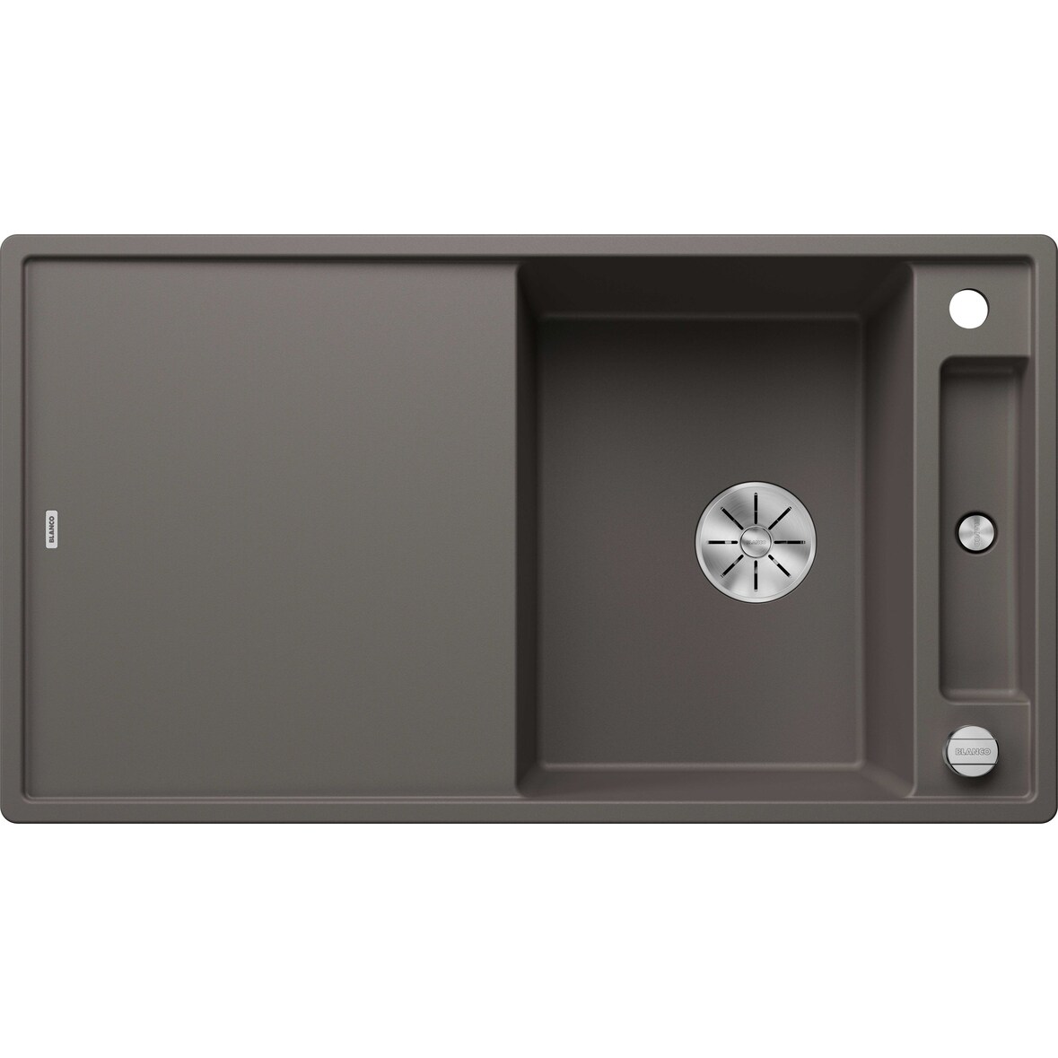 BLANCO AXIA III 5 S Einbauspüle SILGRANIT vulkangrau ab 50 cm mit Brett