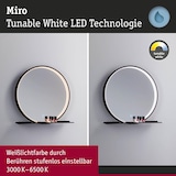 thumbnail of Paulmann LED Leuchtspiegel MiroIP44Tunable White 160lm 230V 10,5WSpiegel#Schwarz matt 71090