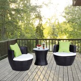 thumbnail of Outsunny Set Mobili da Giardino Tavolino e 2 Poltrone con Cuscini