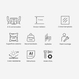 thumbnail of Conjunto de mesa e cadeiras para exterior, vidro temperado cinza, alumínio e vidro, cor creme, mesa: 150x150x72 cm, cadeira: 66x56x90 cm