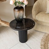 thumbnail of Now's Home - Table D'appoint En Bois De Manguier Et Pied En Metal Noir