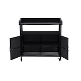 thumbnail of METRO PROFESSIONAL Carrello di servizio con armadietto Balsario, alluminio/PE rattan, 112 x 56 cm, nero