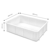 thumbnail of GILAC Bac renforcé grand volume empilable - 80 L - Blanc G120021