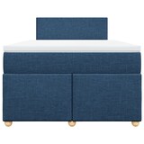 thumbnail of vidaXL Boxspringbett mit Matratze Blau 120x200 cm Stoff