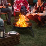 thumbnail of Yaheetech Feuerstelle Feuerschale mit Funkenschutz, Klappbare Feuerkorb Outdoor Fire Pits Feuerschalen für Garten oder Winter Heizung, Ø54 cm