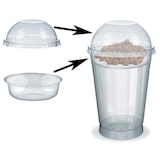 thumbnail of 100x Feinkostbecher für Salat Müsli Joghurt mit Einsatz + Deckel 400 ml