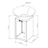 thumbnail of Ciotola da fuoco Auvergnat Corten Legno Rotondo 62 Ciotola Singola