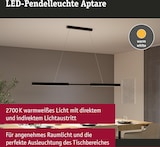 Eine moderne LED-Pendelleuchte für den Essbereich.