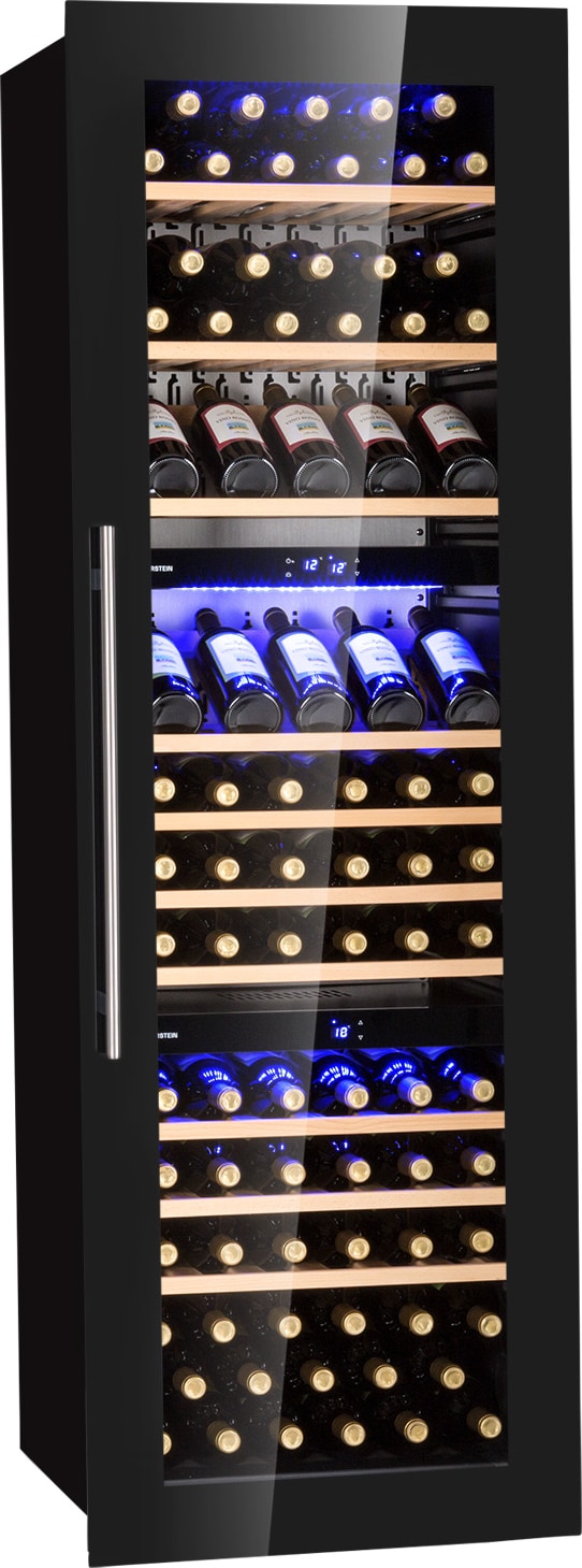 Vinsider 89 Built-In Trio Built-In Weinkühlschrank 5 – 18 °C Touch-Bedienfeld Holzregale Schwarz BRAND_75368113