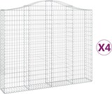 thumbnail of vidaXL Gabionen mit Hochbogen 4 Stk. 200x30x160/180cm Verzinktes Eisen