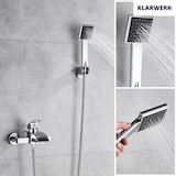 thumbnail of "ROSA" | Rubinetto per vasca a cascata doccia cromata| in acciaio inox con doccetta e supporto Set completo termostato vasca con rubinetto miscelatore