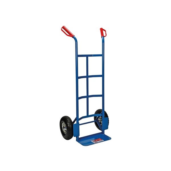 Steekwagen, met veiligheidshandgrepen, staal, blauw, laadvermogen 200 kg