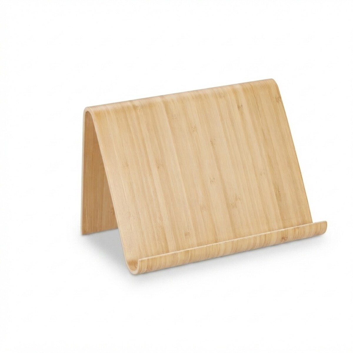 Relaxdays Tablet Ständer, Holz, Schreibtisch, Küche, Bett, Leseständer, modernes Design, Buch-Halter, Kochbuch, natur