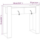 thumbnail of vidaXL Konsolentisch 90x35x75 cm Teak Massivholz