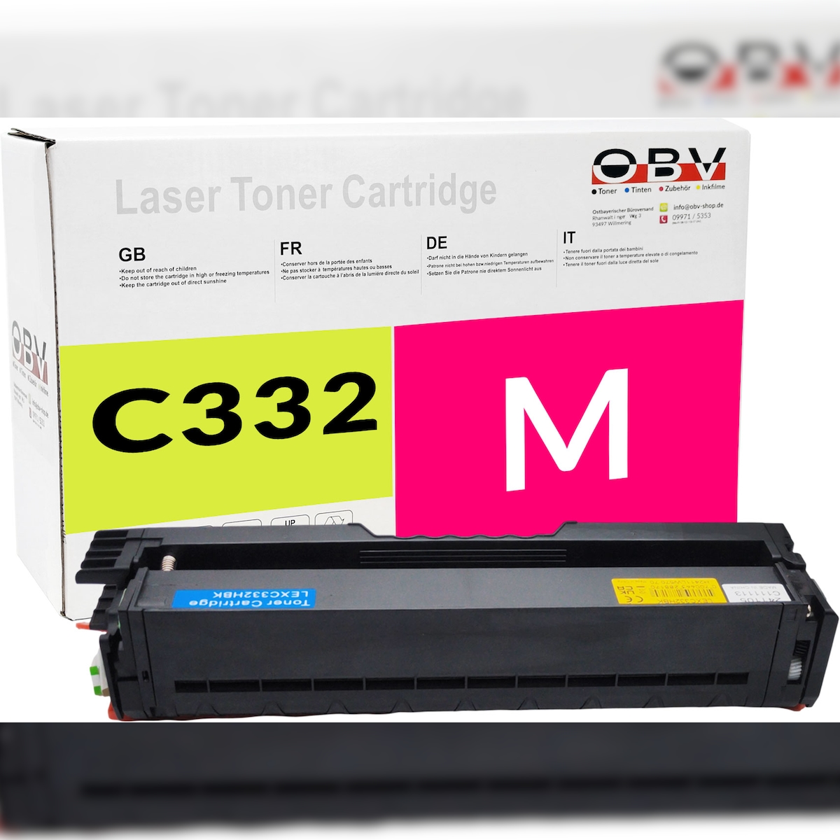 OBV Toner kompatibel für Lexmark C332 C3224dw Magenta