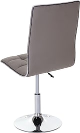 thumbnail of 2er-Set Esszimmerstuhl HWC-C41, Stuhl Küchenstuhl, höhenverstellbar drehbar, Kunstleder FSC®-zertifiziert ~ taupe-grau