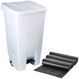 thumbnail of WellHome - Contenedor de Basura Selectivo 120L con 30 Bolsas de basura, Color Blanco