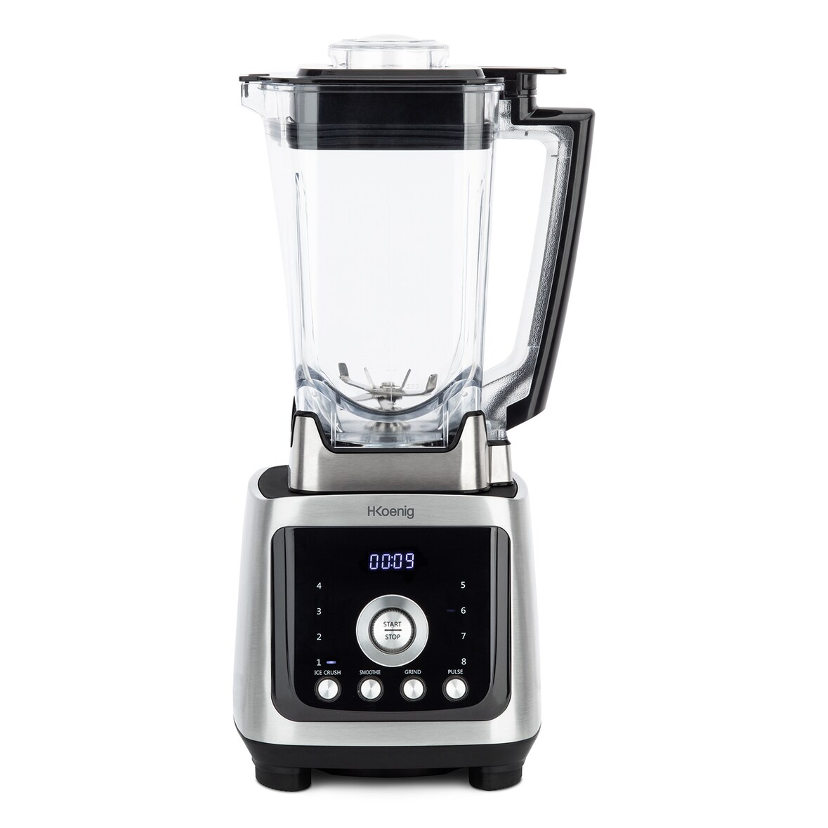H.Koenig Standmixer Power+ MXH880 - Edelstahlklingen - 2l Fassungsvermögen - 8 Geschwindigkeiten - Crushed Ice, Smoothie-Maker