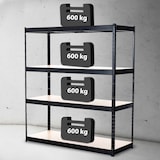 thumbnail of Stellingen voor zwaar gebruik 160x60x180 cm zwart