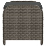 thumbnail of vidaXL Gartenhocker mit Kissen Grau 58x46x46 cm Poly Rattan