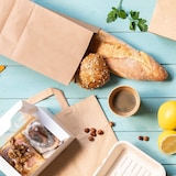 thumbnail of greenbox - Blockbeutel XL, 20 x 11 x 44,5 cm, PP-Folie, braun, Kraftpapier, 400 St.