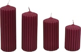 thumbnail of 4 Stumpenkerzen 8-14cm geriffelte Zylinderkerzen Adventskerzen Weihnachtskerze Alltagkerze Hochzeitskerze Ochsenblut