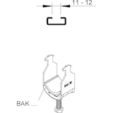 thumbnail of Niedax Bügelschelle BAK 38