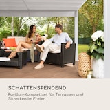 thumbnail of Pantheon Cortina Pavillon mit Dach 3x6m 4 Seitenteile Weiß / Taubengrau