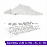 thumbnail of Tenda Pavilhão Dobrável Profissional 3x4,5m Preta | Estrutura Aço Reforçado 32x32x1 mm | Resistente para Exterior e Eventos