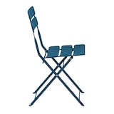 thumbnail of Lot de deux chaises pliantes en acier bleu pacific