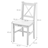 thumbnail of 2er-Set Esszimmerstuhl HWC-F77, Lehnstuhl Küchenstuhl Stuhl, Massiv-Holz Landhaus ~ weiß