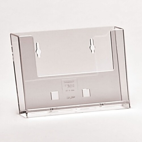 Wand-Prospekthalter, Flyerhalter DIN A6 quer mit Standfuß AB1