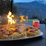 thumbnail of Estufa exterior a gas en mesa cuadrada con funda protectora Square Table Planika