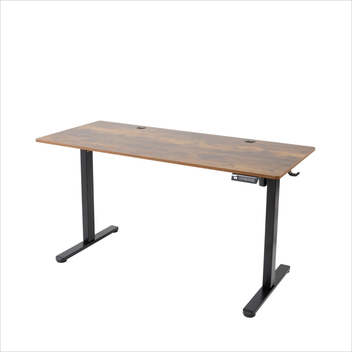 Arebos Scrivania elettrica regolabile in altezza 120x60 cm con funzione di memoria Marrone