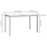 thumbnail of Set Da Pranzo Da Giardino 3 Pz Con Cuscini Polyrattan Grigio