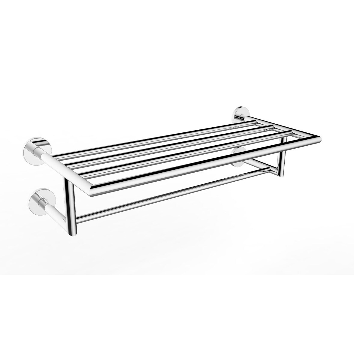Repisa toallero con colgador marca jami. Repisa toallero con colgador. laton cromado.