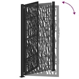 thumbnail of vidaXL Gartentor Schwarz 105x180 cm Stahl Spurendesign