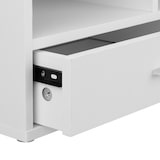 thumbnail of Relaxdays Druckerständer mit Schublade & 2 Fächern, Schreibtisch Regal für Drucker, Druckerhalter, HBT 22x40x30 cm, weiß