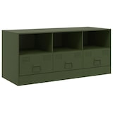 thumbnail of Helloshop26 - Meuble TV multimédia étagère télévision buffet téléviseur salle à manger salon chambre olive 99 x 39 x 44 cm acier 02_0028273