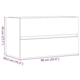 thumbnail of vidaXL Waschbeckenunterschrank Betongrau 90x38,5x45 cm Holzwerkstoff