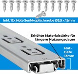 thumbnail of 8x Schubladenschienen Softclose 35mm 4 Paar Länge 450mm Teleskopschienen mit Selbsteinzug Dämpfung