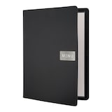 thumbnail of Securit® Gamma in Pelle - Grezza - Menu in cuoio rigenerato - A4 (1 inserto doppio incluso per portamenu che mostra 4xA4)