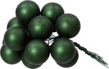 thumbnail of 12 Glaskugeln am Draht 2,5cm Weihnachtskugeln Spiegelbeeren zum Basteln grün