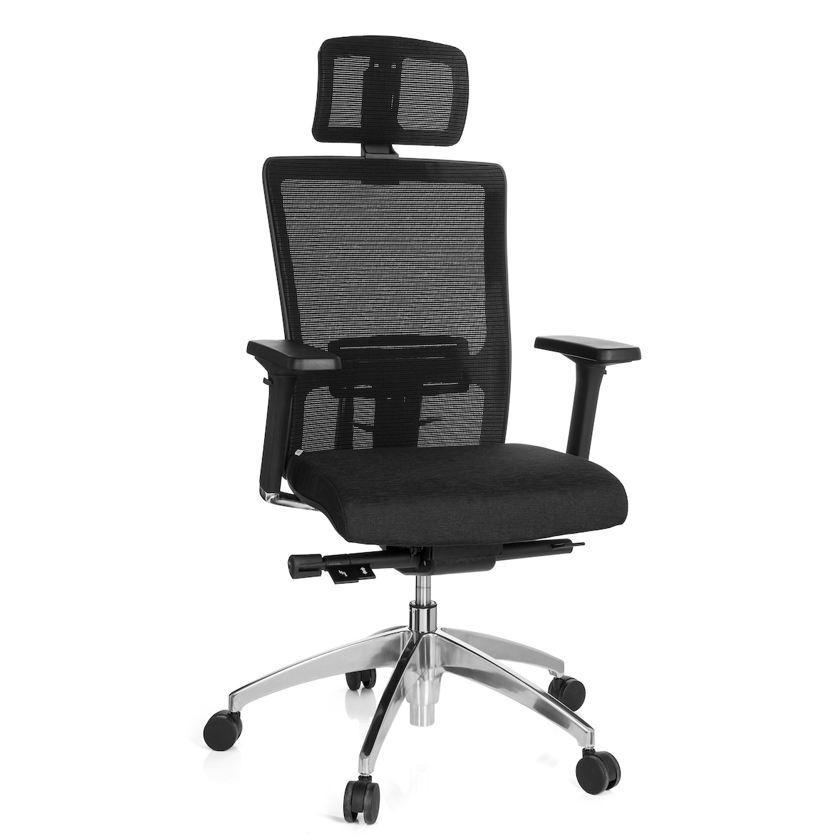 Silla de oficina / Sillón de oficina ASTRA LUX en malla negro/negro hjh OFFICE