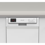 thumbnail of Sharp teilintegrierbarer Geschirrspüler (45 cm), QW-HS12S47EW-DE, 10 Maßgedecke, Edelstahl