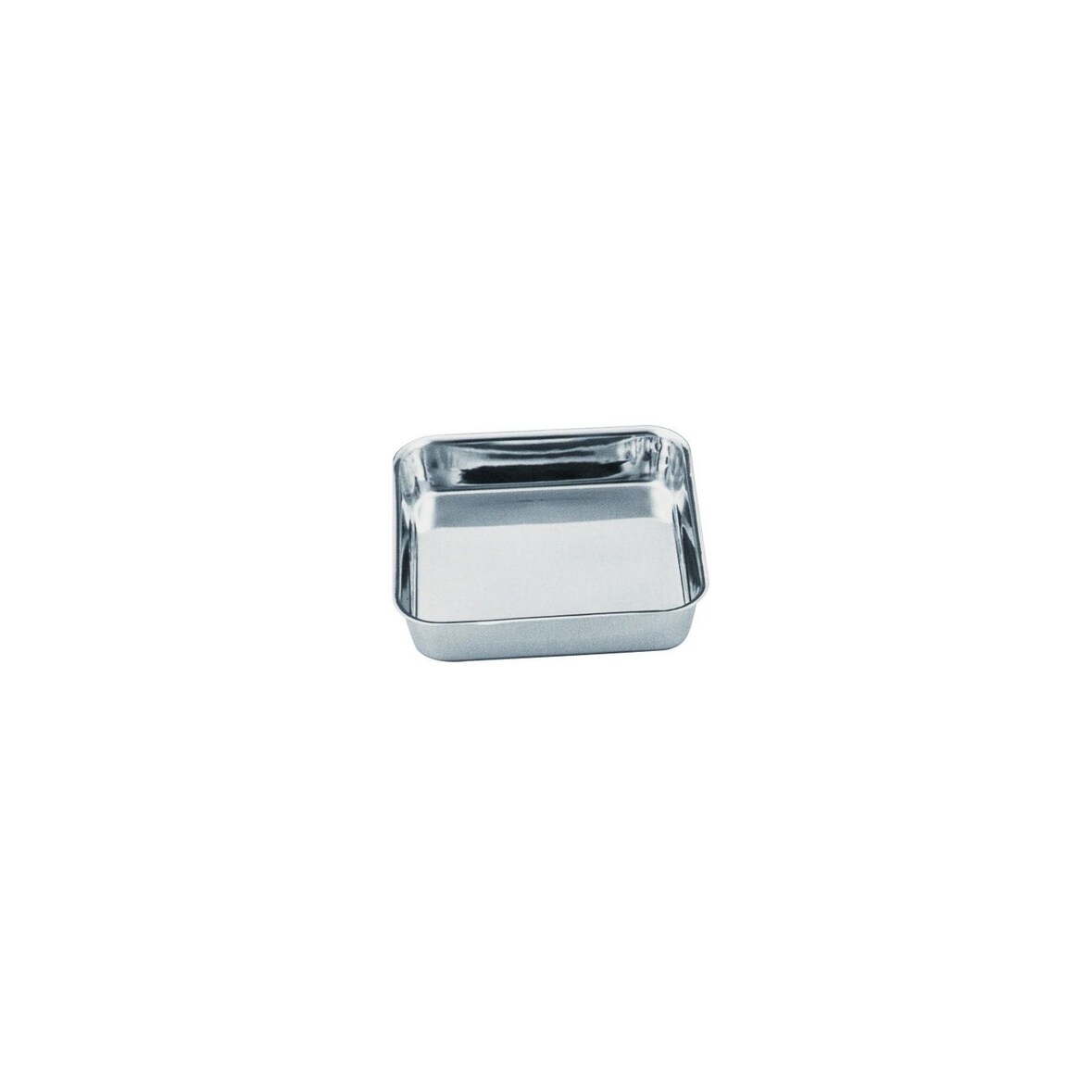 STELLINOX plat carré inox 25 cm H 5,5 cm