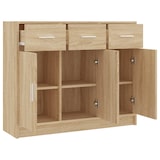 thumbnail of Helloshop26 - Buffet bahut commode armoire meuble de rangement organisateur cuisine salle de séjour salon sonoma 91 x 28 x 75 cm 02_0031737