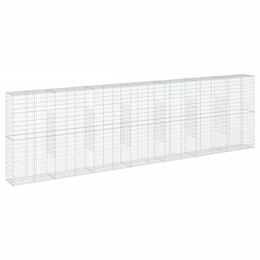 vidaXL Gabione mit Deckel 700x50x200 cm Verzinktes Eisen
