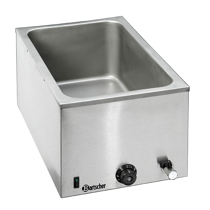 Bain Marie | Elektrisch | 1.2kW | 1x 1/1 GN | Afvoerkraan | 355x550x295(h)mm